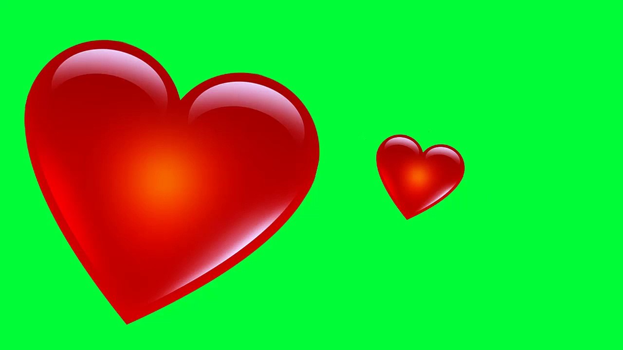 Green screen Heart Animation