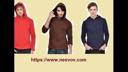 Hooded T Shirt with Black Colour