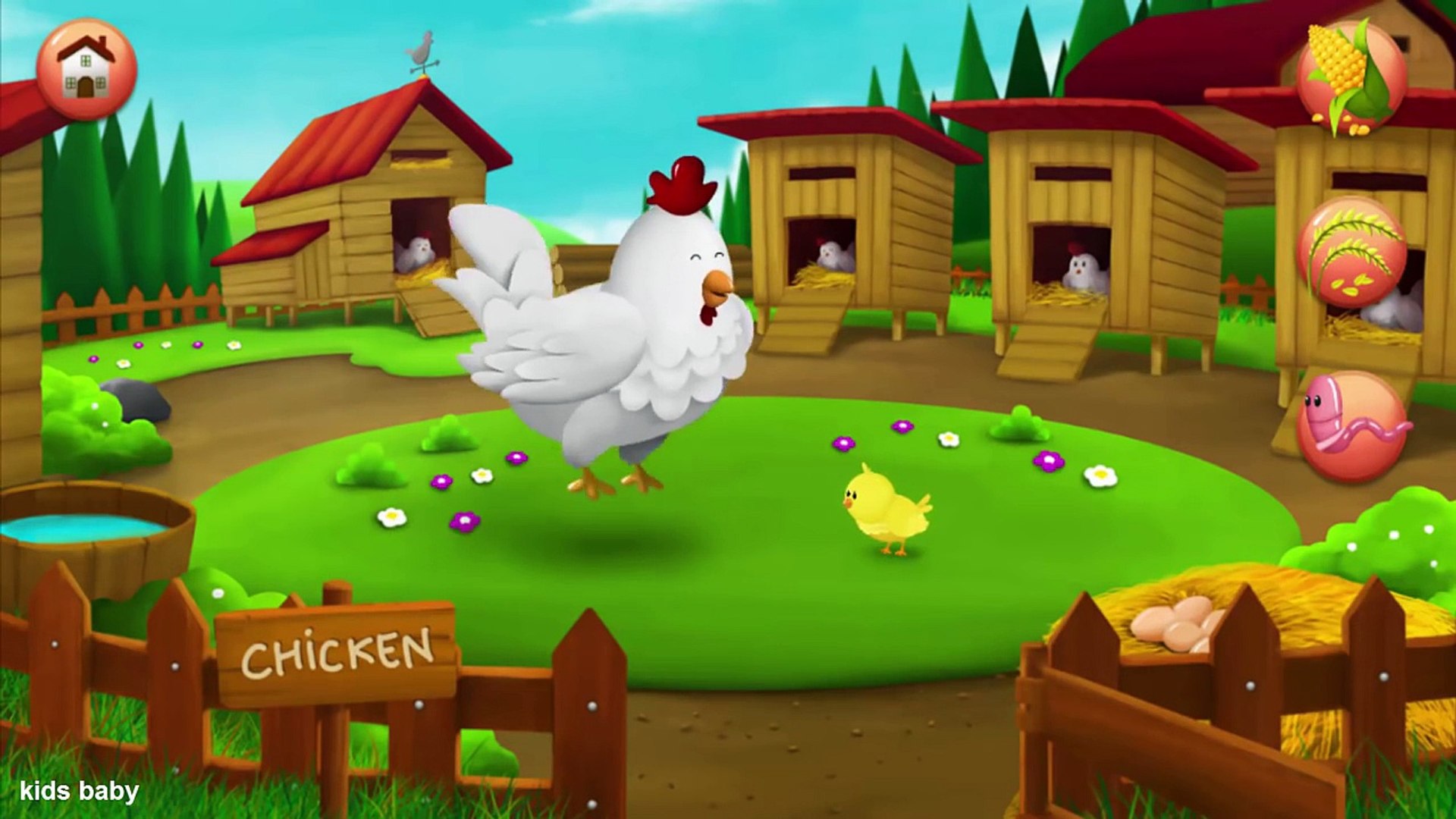 Farm animals and Wild Animals - food Animals for Kids