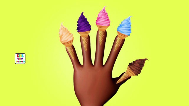 Cone ice Cream Finger Family Cartoon Animation Nursery Rhyme | Ice Cream Cone Daddy Finger Rhymes