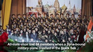 Muscovites pay tribute to the Red Army Choir after plane crash