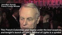 French FM launches Colombian light festival in Bogota