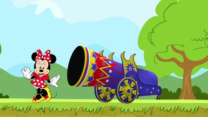 Mickey Mouse Circus Cannon Space Exploration Finger Family Song!