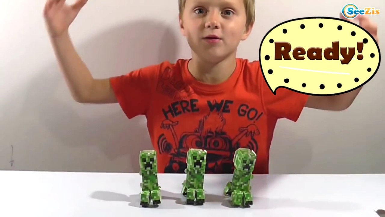 Minecraft Toys. Video for kids – unboxing set of toys. Cars Toys Review Episode 7