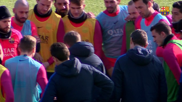 FC Barcelona training session: Festive open door training session to prepare for Copa del Rey match