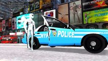 Policeman Spiderman Cartoon on Police Car with Nursery Rhymes Songs for Toddlers