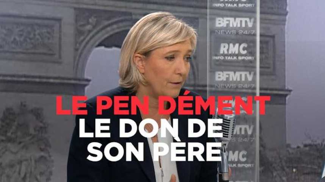 Marine Le Pen : "Ce n'est pas l'argent de Jean-Marie Le Pen, c'est l'argent des militants"