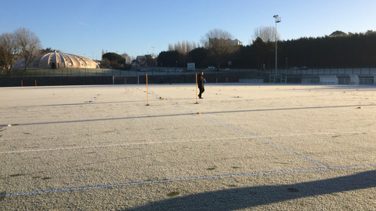 Les footballeurs de l'USG à l'entraînement