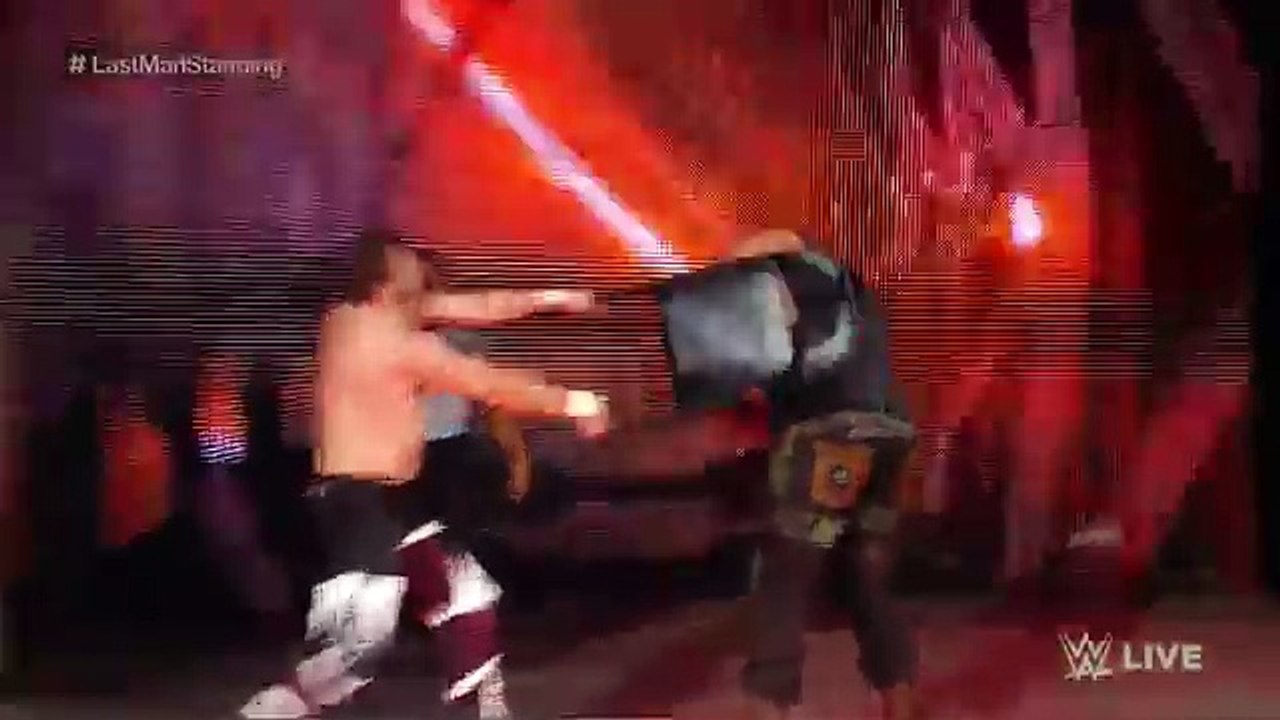Sami Zayn vs. Braun Strowman - Last Man Standing Match- Raw, Jan. 2, 2017