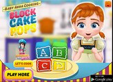Disney Frozen Anna Princess Games: Baby Anna cooking Block Cakes