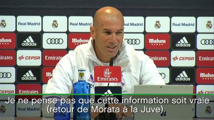 Transferts - Zidane : "Je vois Morata heureux ici"