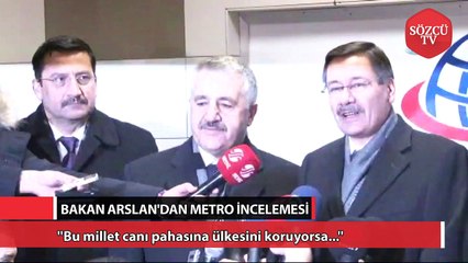 Bakan Arslan, Keçiören Metrosu’nda incelemelerde bulundu