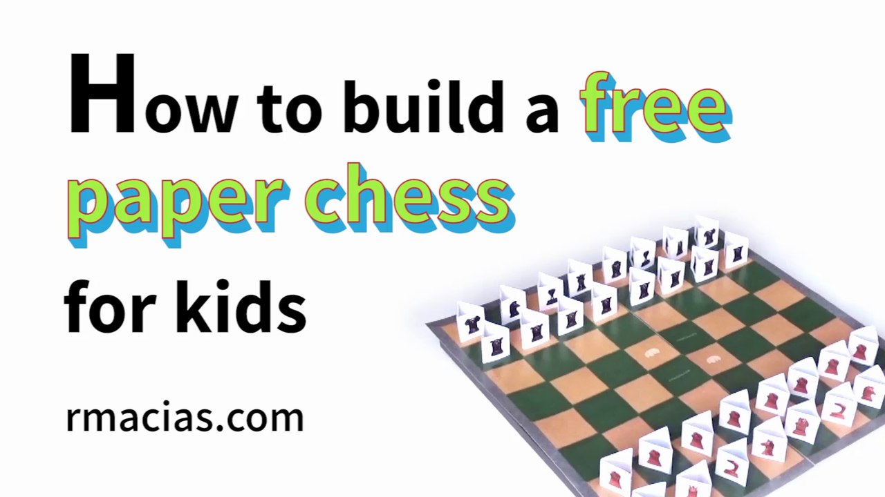 How to Build a Free Paper Chess for Kids (Animals Chess)