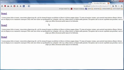Super Easy Accordion Menu Using Jquery