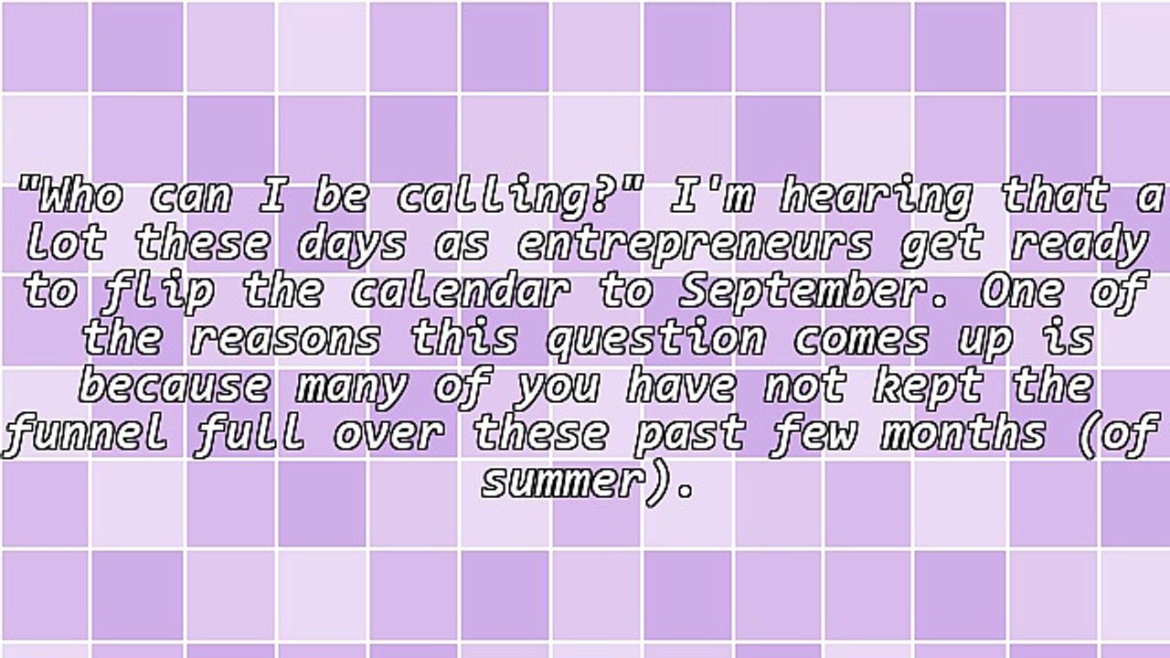 A Major Reason for Failure