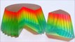 Como hacer una gelatina arcoiris molde cupcake - colores suaves - postre arcoiris