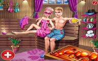 Super Barbie Sauna Flirting - Super Barbie Game For Girls