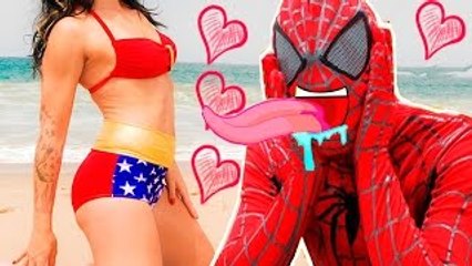 Is Spiderman in Love with Wonder Woman? Joker Girl & Joker vs Maleficent MEGA COMPILATION