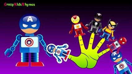 SuperHeroes Finger Family | Nursery Rhymes for Children | Robot Finger Family Song HD Version
