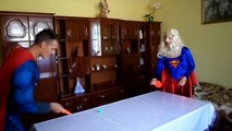 Supergirl Kissing Spiderman! Superman weeps!? - Funny Superhero Movie in Real Life :)