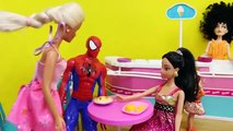 BARBIE 39 S EVIL TWIN Disney Frozen Elsa Spiderman and Hans Parody DisneyCarToys