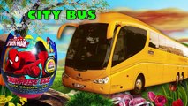 Spiderman surprise eggs Street Vehicles Names for Children Learning Nursery Rhymes for Kids