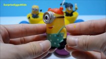 Play-Doh COLOR Surprise Eggs Unboxing!!! Minions toy video for children