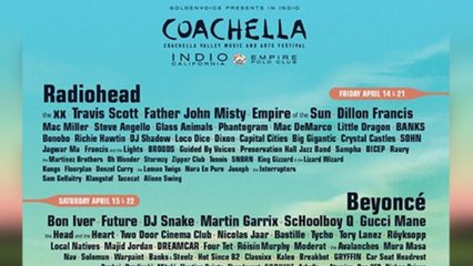 Beyoncé, Kendrick Lamar y Radiohead lideran el cartel del festival Coachella