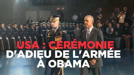 USA : Cérémonie d'adieu des forces armées pour Obama