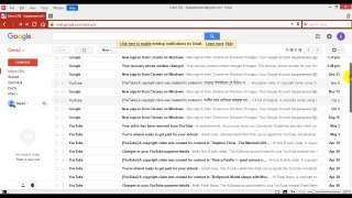 How to show Youtube Copyright Video Delete Message from Gmail Account