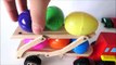 Color learning video for children wooden toy cars transporter truck surprise egg toys learn English