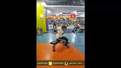 اسيل عمران تتدرب في الجم وجسم رياضي جميل جدا جدا