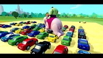 HULK CARS SMASH PARTY ! MONSTER TRUCK Lightning McQueen CARS 2 Finger Family Song Nursery Rhymes