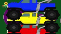 Pacman Eating Monster Trucks - Learn Colors with Pacman for Kids - Fun Learning Videos for Children