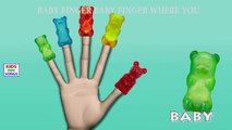 Finger Family Gummy Bear Nursery Rhyme | Jelly Gummy Bear Finger Family Rhymes & Songs for Children