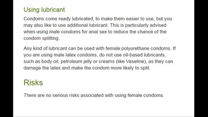How To Use Female Condom