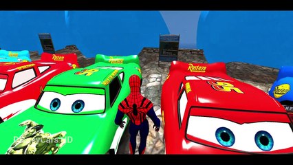 Green Lightning Mcqueen #Cars with Amazing Spiderman for Kids & Nursery Rhymes Songs