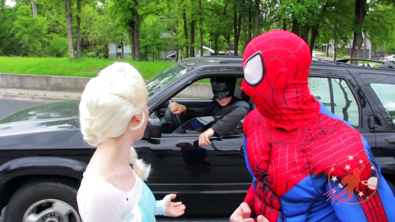 Spiderman, Frozen Elsa, Batman Prank Fun!!- in Real Life Superheroes for Kids Compilation  -) #5-RT0eQj9QlRM
