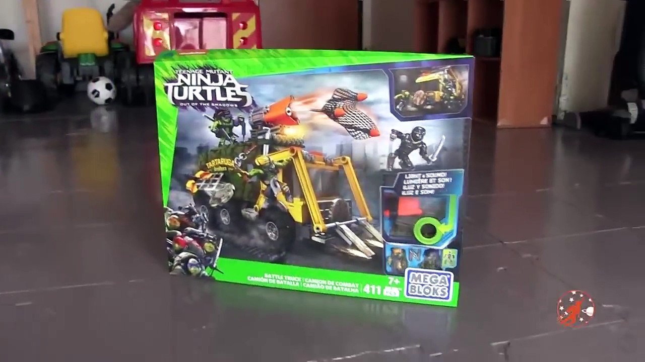Teenage Mutant Ninja Turtles Mega Bloks Unboxing!TMNT Rocksteady Moto Attack &TMNT Movie Turtle Van-F6yyKxA6P1M