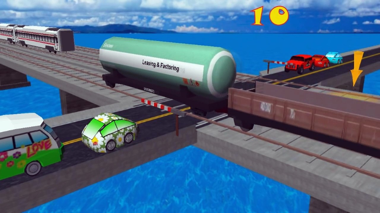 Cars and trains cartoon for children - Educational video - Game for baby