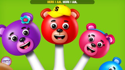 The Finger Family Bear Cake Pop Family Nursery Rhyme | Cake Pop Finger Family Songs