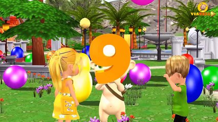 Baby Boy Balloons Learning Numbers for Kids   Dinosaur Color Songs for Children