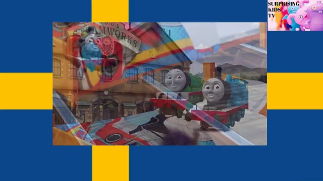 Thomas och vännerna på svenska Fem små apor hoppade i sängen Disco version