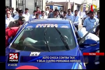 Cámaras de seguridad registran violento choque en Tacna