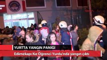 Edirnekapı Kız Öğrenci Yurdunda korkutan yangın