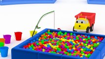 Fishing- learn colors with Ethan the Dump Truck   Educational cartoon for children