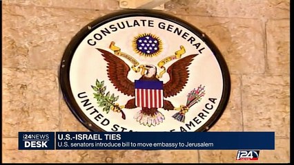 U.S. senators introduce bill to move embassy to Jerusalem