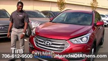 Red Hyundai Santa Fe - Projecter Beam Headlights in stock at Hyundai of Athens, GA