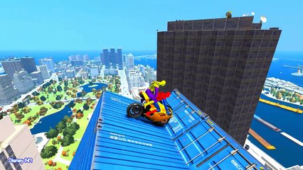 Colors Motorbike and Learning Videos with Spiderman Cartoon Videos for Kids and Colours for Children