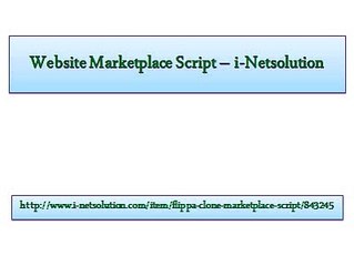 Website Marketplace Script – i-Netsolution